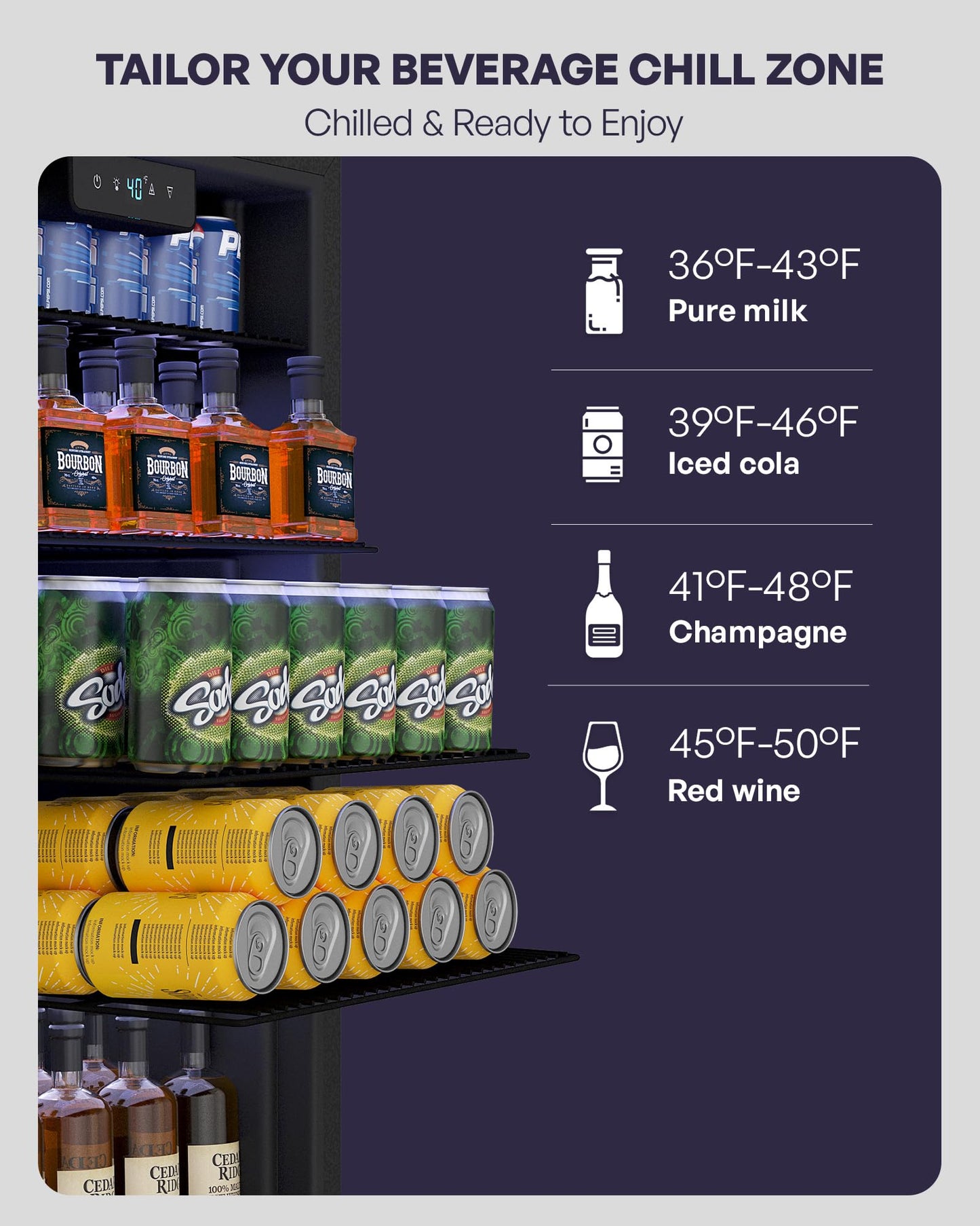 Icyglee 126 Can Beverage Cooler for Soda Beer & Wine