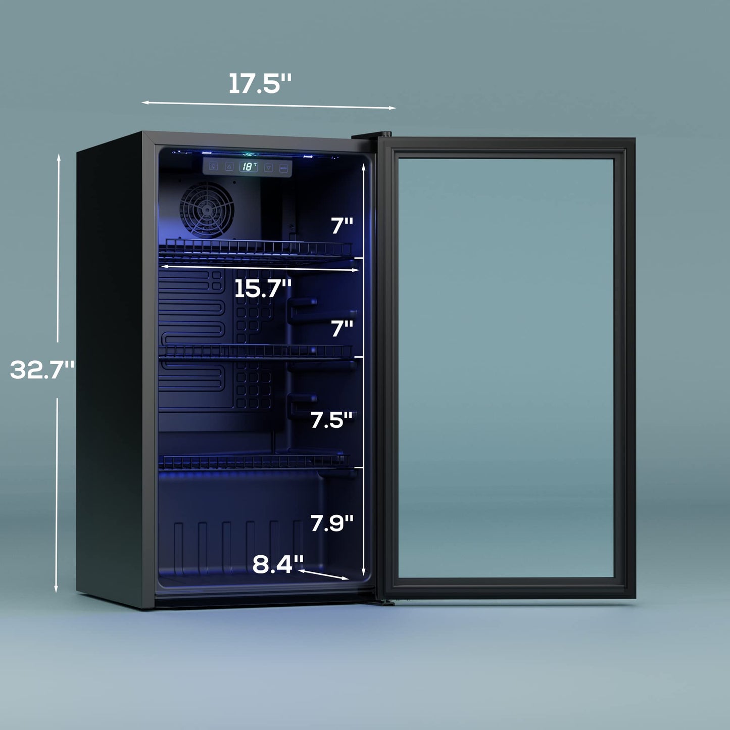 Manastin 130 Can Beverage Cooler Freestanding Fridge