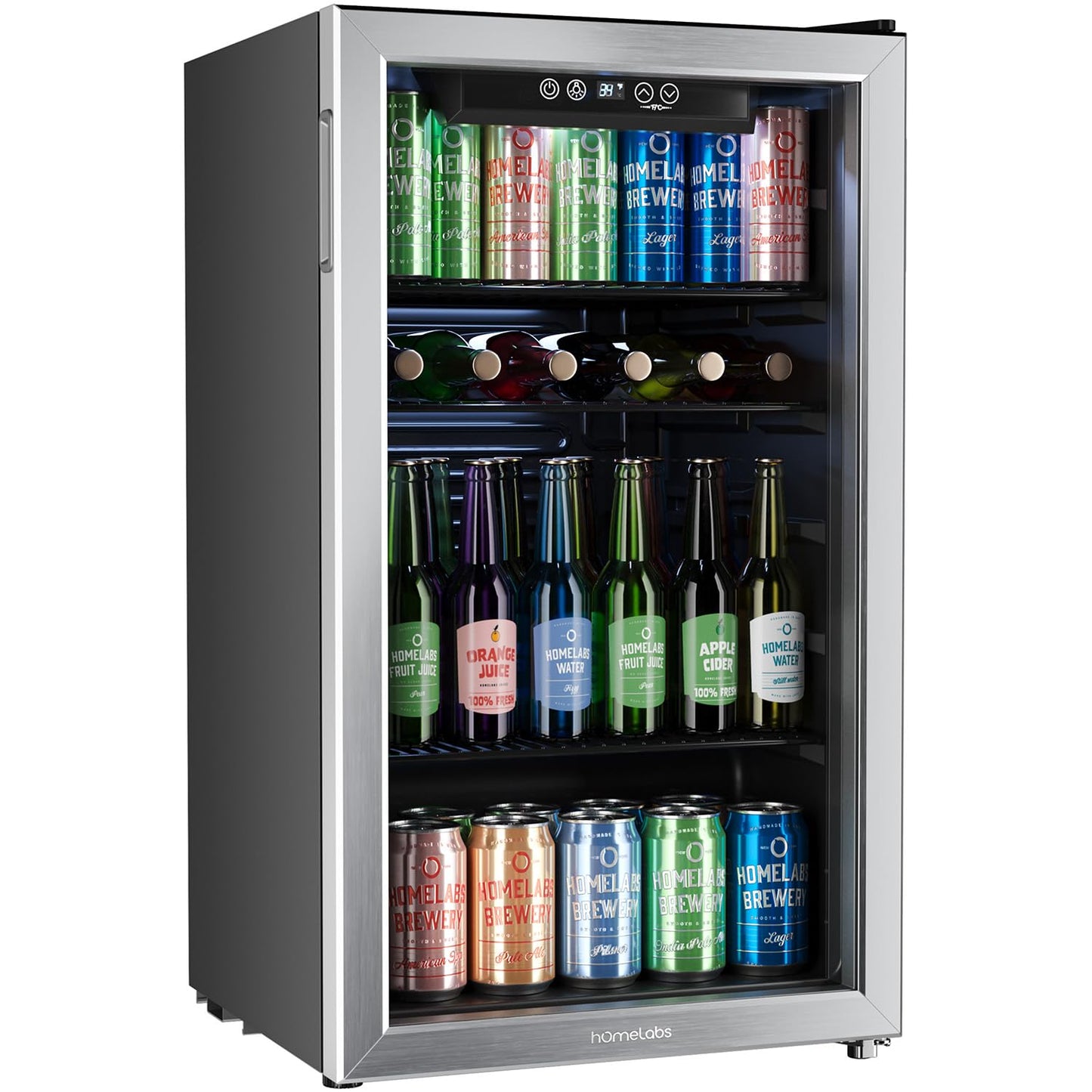 hOmeLabs 120 Can Beverage Cooler for Beer Soda & Wine