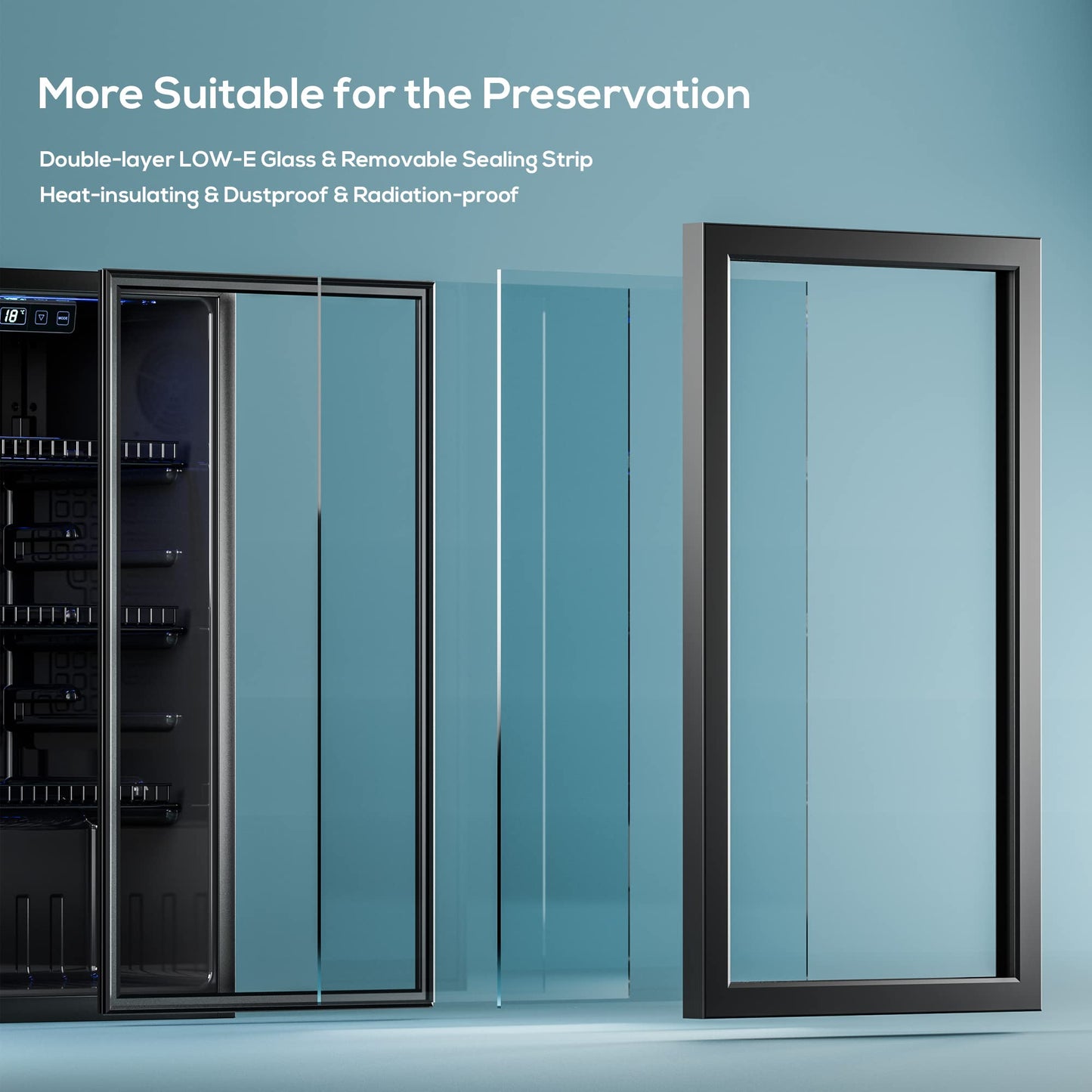Manastin 130 Can Beverage Cooler Freestanding Fridge