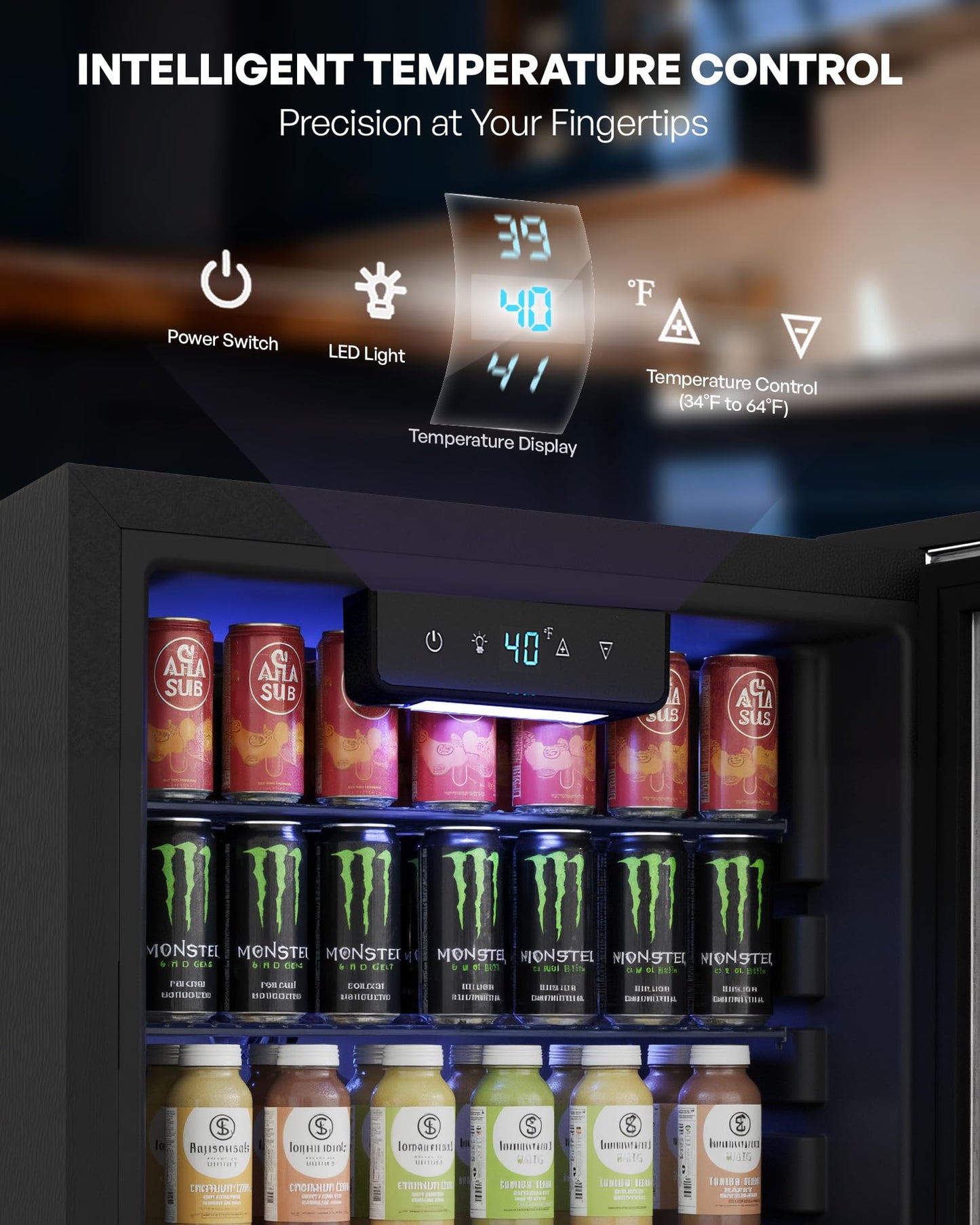 Icyglee 126 Can Beverage Cooler for Soda Beer & Wine
