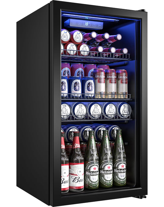 Manastin 130 Can Beverage Cooler Freestanding Fridge